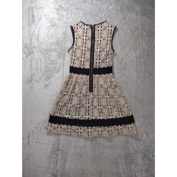 Altar'd State Lace Black Beige Trim Dress Sz Extra Small - Picture 2 of 6